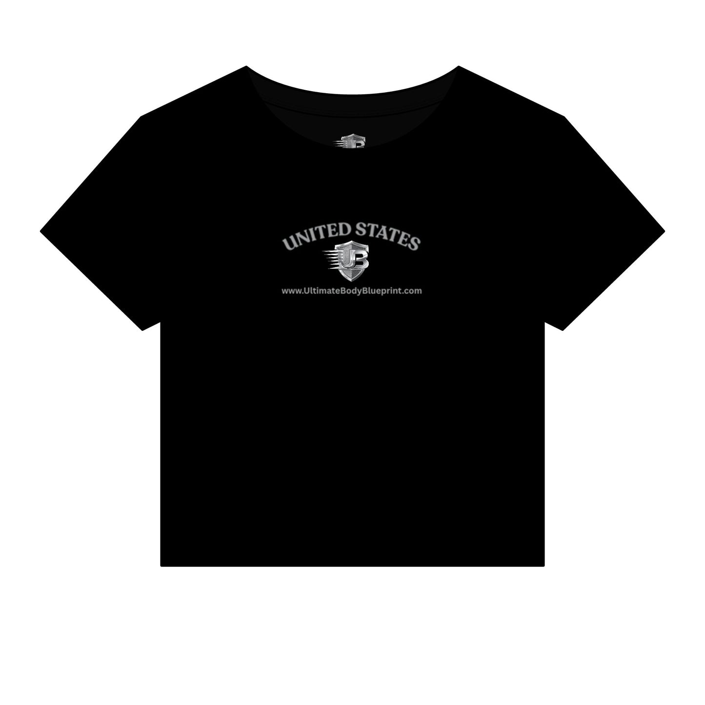 United States Shield Logo Crop Tee — Women's Micro Rib Baby T-Shirt