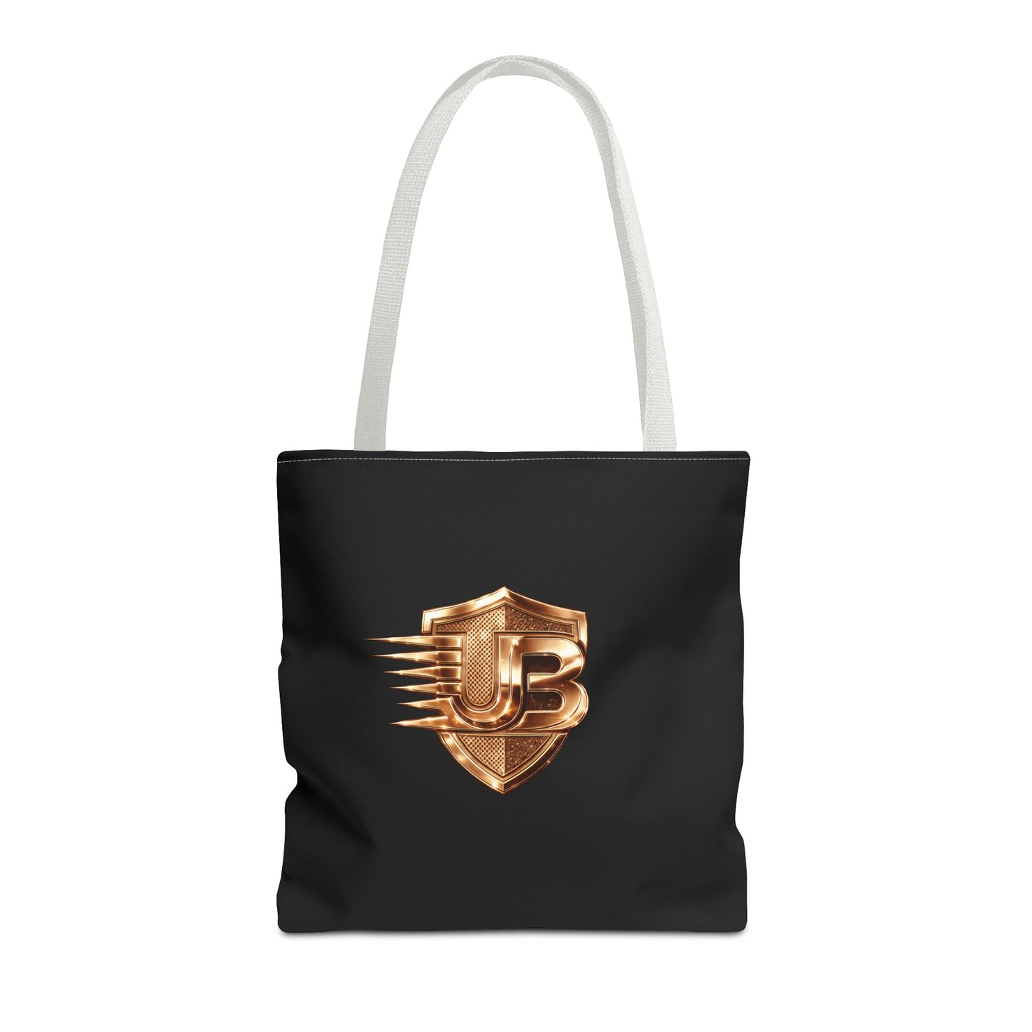 Ultimate Body QR Tote Bag — Black Logo Shield Design