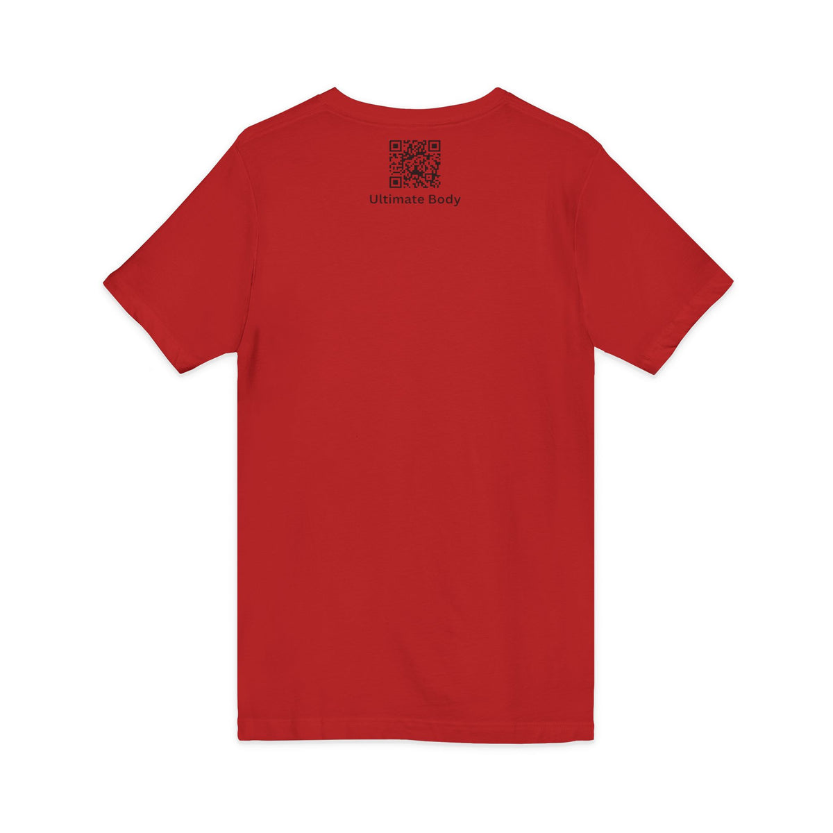 V-Neck Tee with Subtle Crest — Casual Everyday Red Shirt